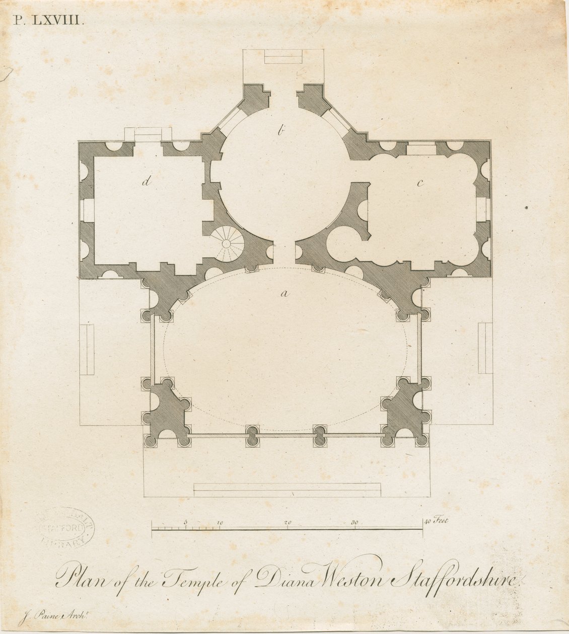 蜥蜴韦斯顿-戴安娜神庙：版画，nd [c 1765-1770]（印刷） 作者 詹姆斯·潘恩