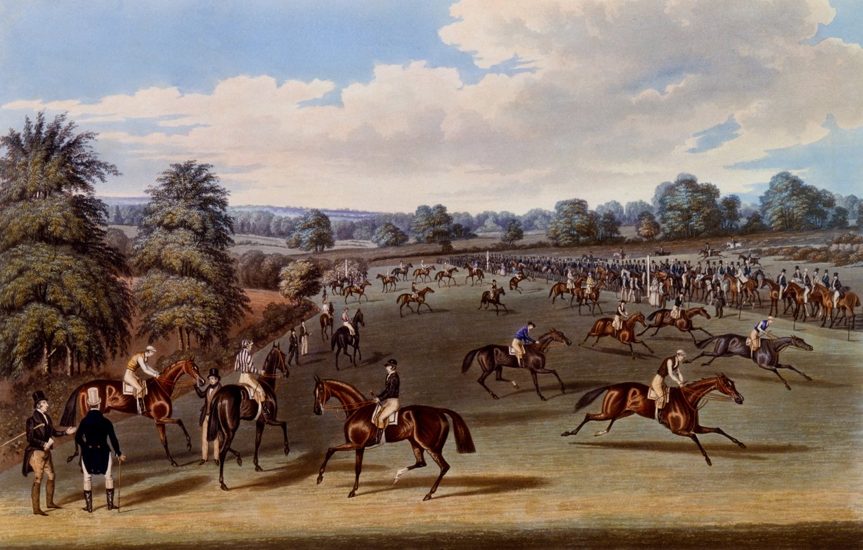 准备开始，打印由Charles Hunt制作，1836年（aquatint） 作者 詹姆斯·波拉德