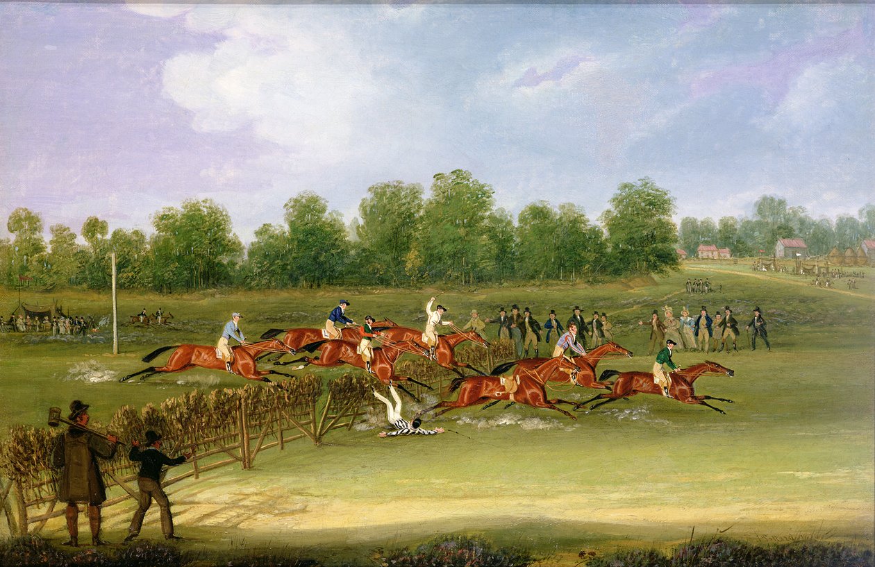 St Albans Tally-Ho Stakes，1834 年 5 月 22 日（布面油画） 作者 詹姆斯·波拉德