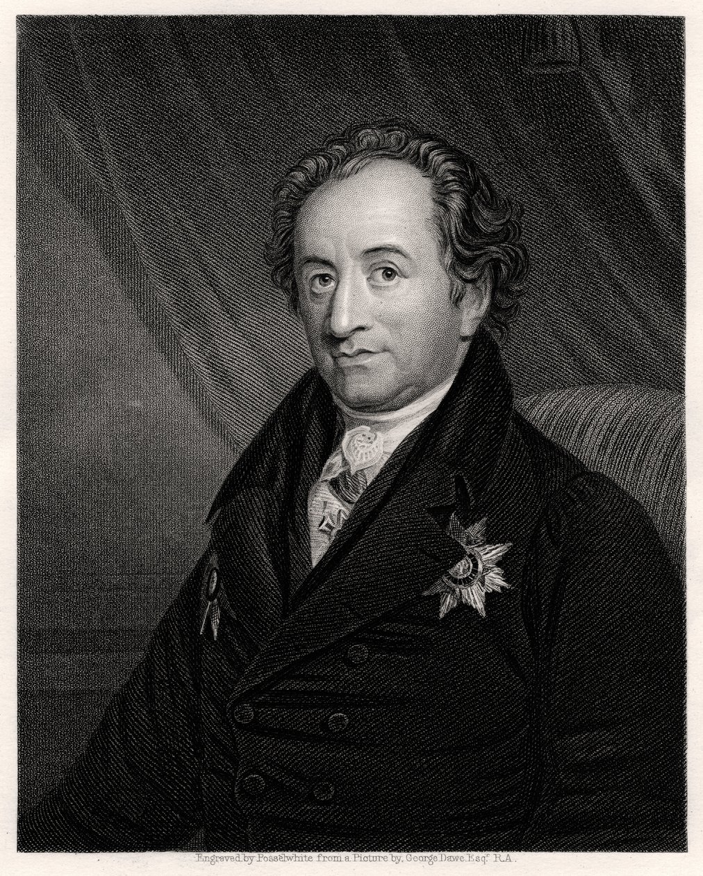 约翰·沃尔夫冈·冯·歌德（Johann Wolfgang von Goethe），德国诗人，戏剧家和科学家，十九世纪 作者 詹姆斯·波塞尔怀特