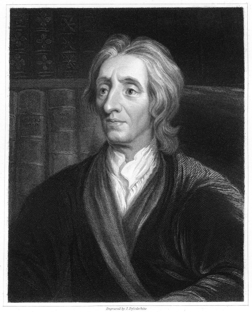 约翰·洛克（John Locke），英国哲学家，1836年。 作者 詹姆斯·波塞尔怀特