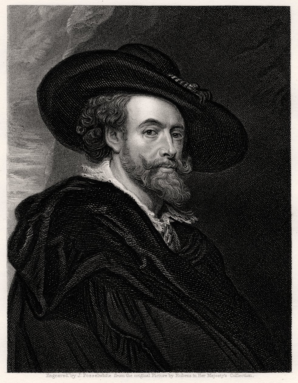 彼得·保罗·鲁本斯（Peter Paul Rubens），佛兰德画家，十九世纪 作者 詹姆斯·波塞尔怀特