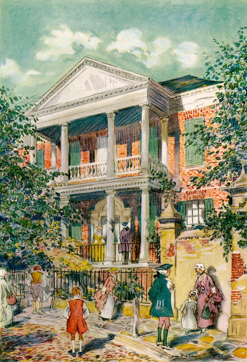 1921年，美国南卡罗来纳州，查尔斯顿，普林格尔故居 作者 詹姆斯·普雷斯顿