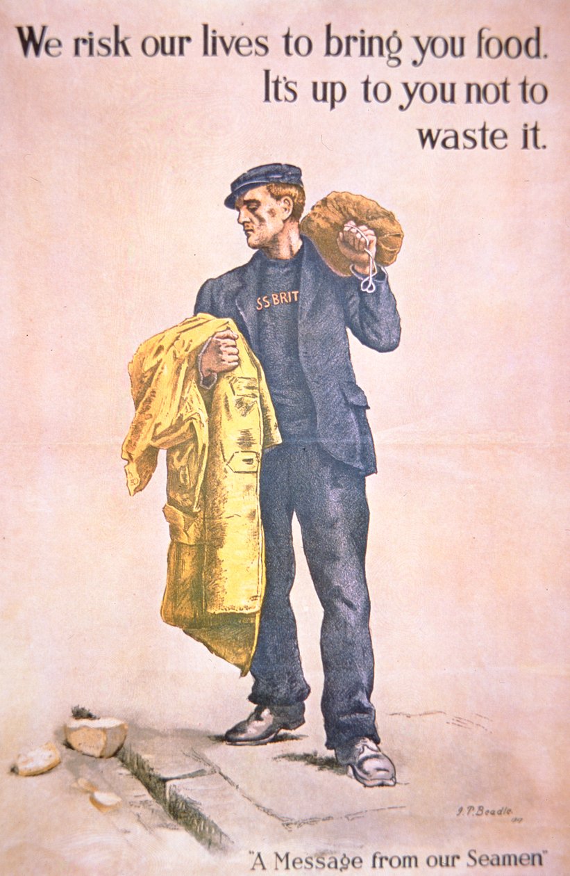 以商船海员为主题的英国第一次世界大战海报 作者 James Prinsep (after) Beadle