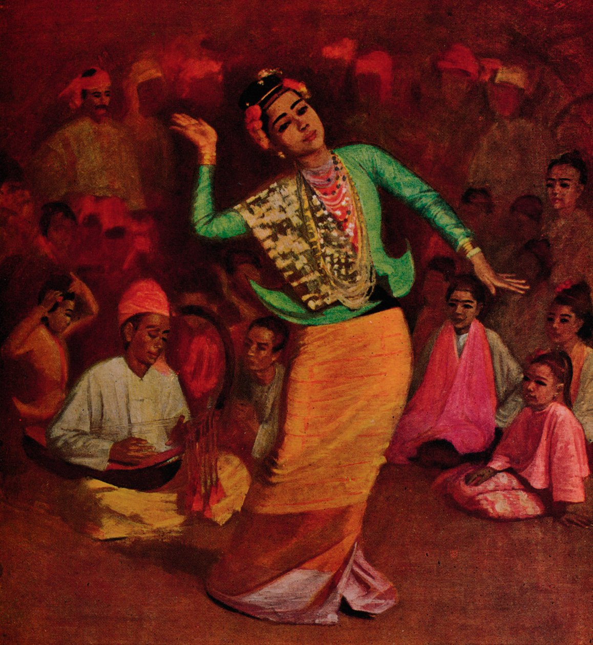 缅甸舞女郎，1913年 作者 詹姆斯·雷本·米德尔顿