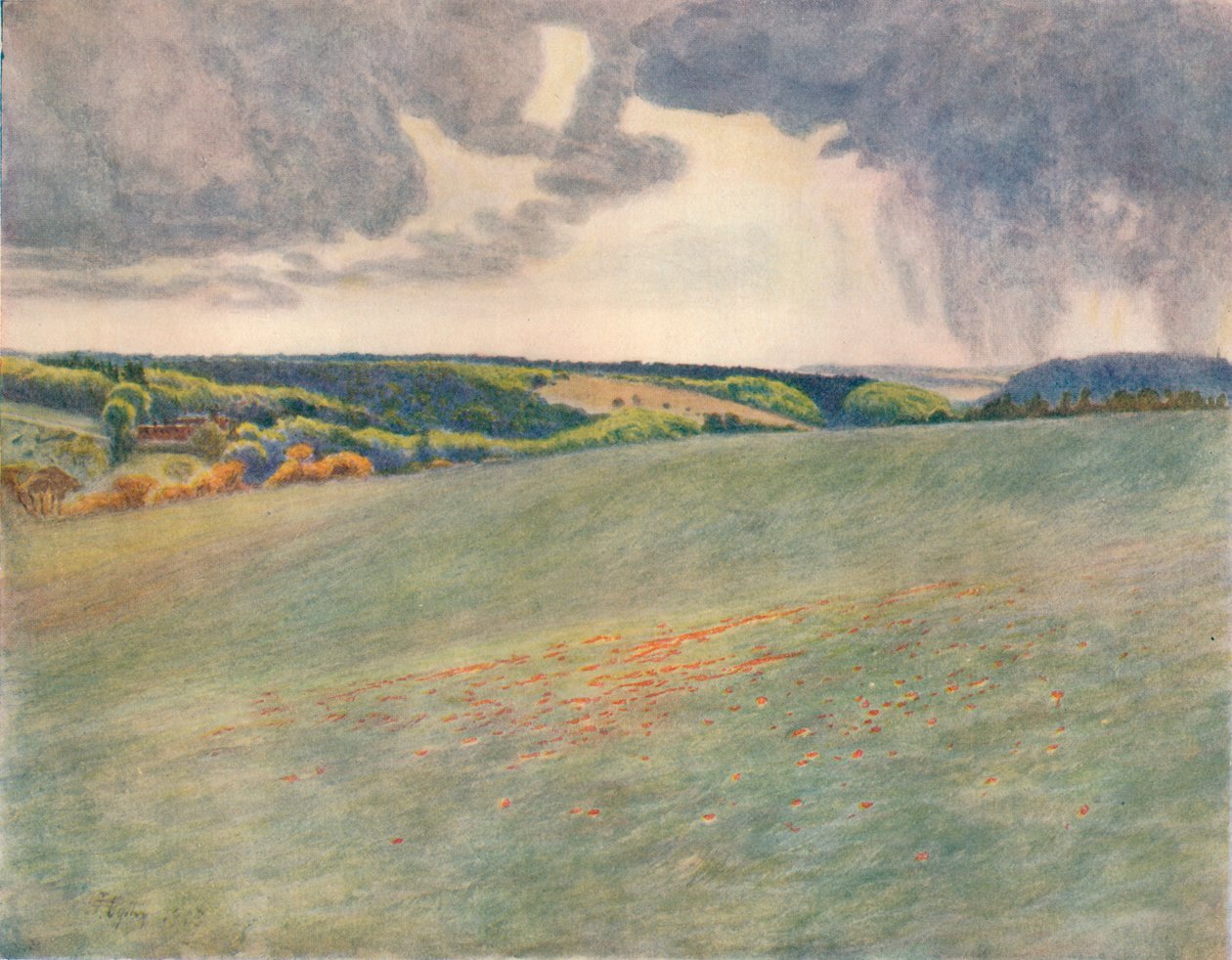 Box Hill和Ranmore from Tot Hill》，1913年，1914年 作者 詹姆斯·S·奥格威