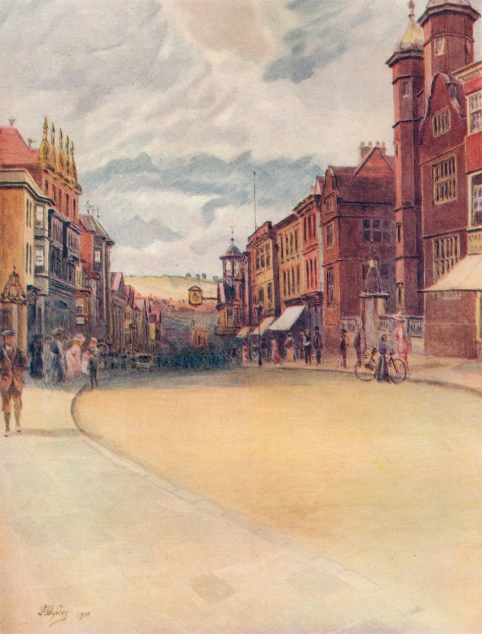 高街，吉尔福德》，1911年，1914年 作者 詹姆斯·S·奥格威