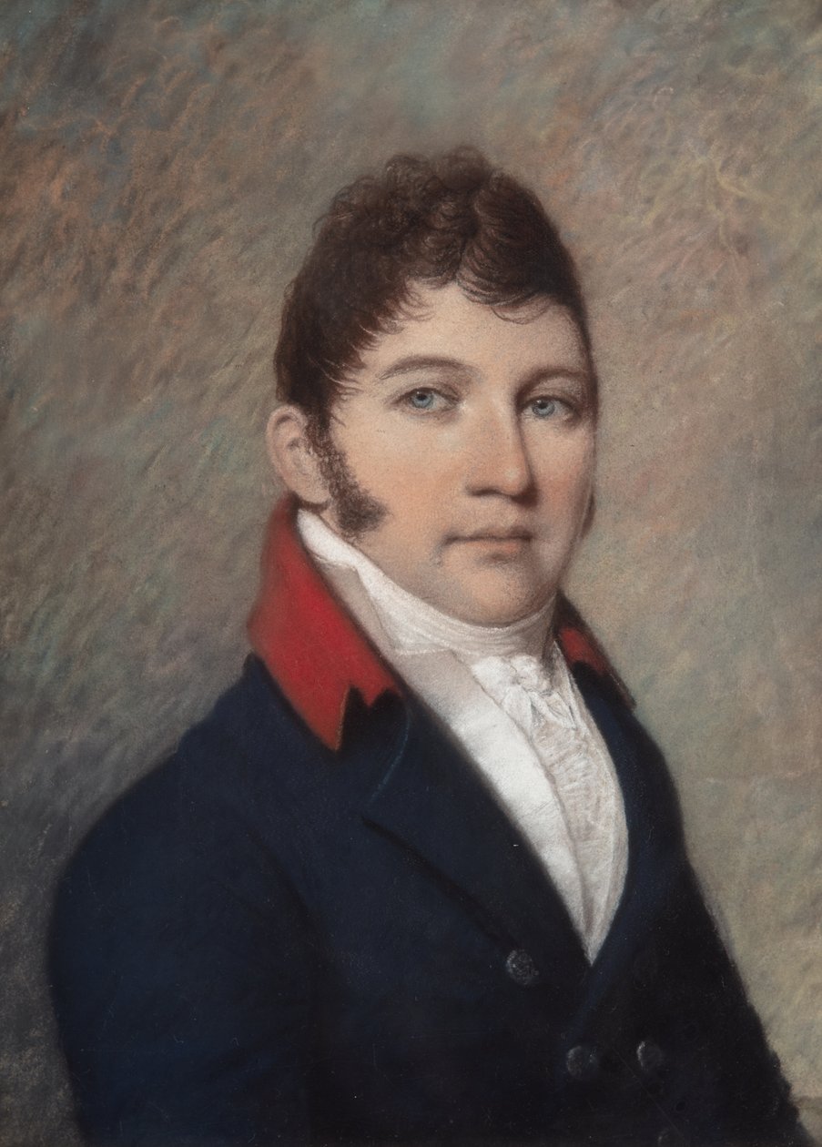 Francis J. Jackson，3/1810（灰纸粉彩） 作者 詹姆斯·夏普尔斯