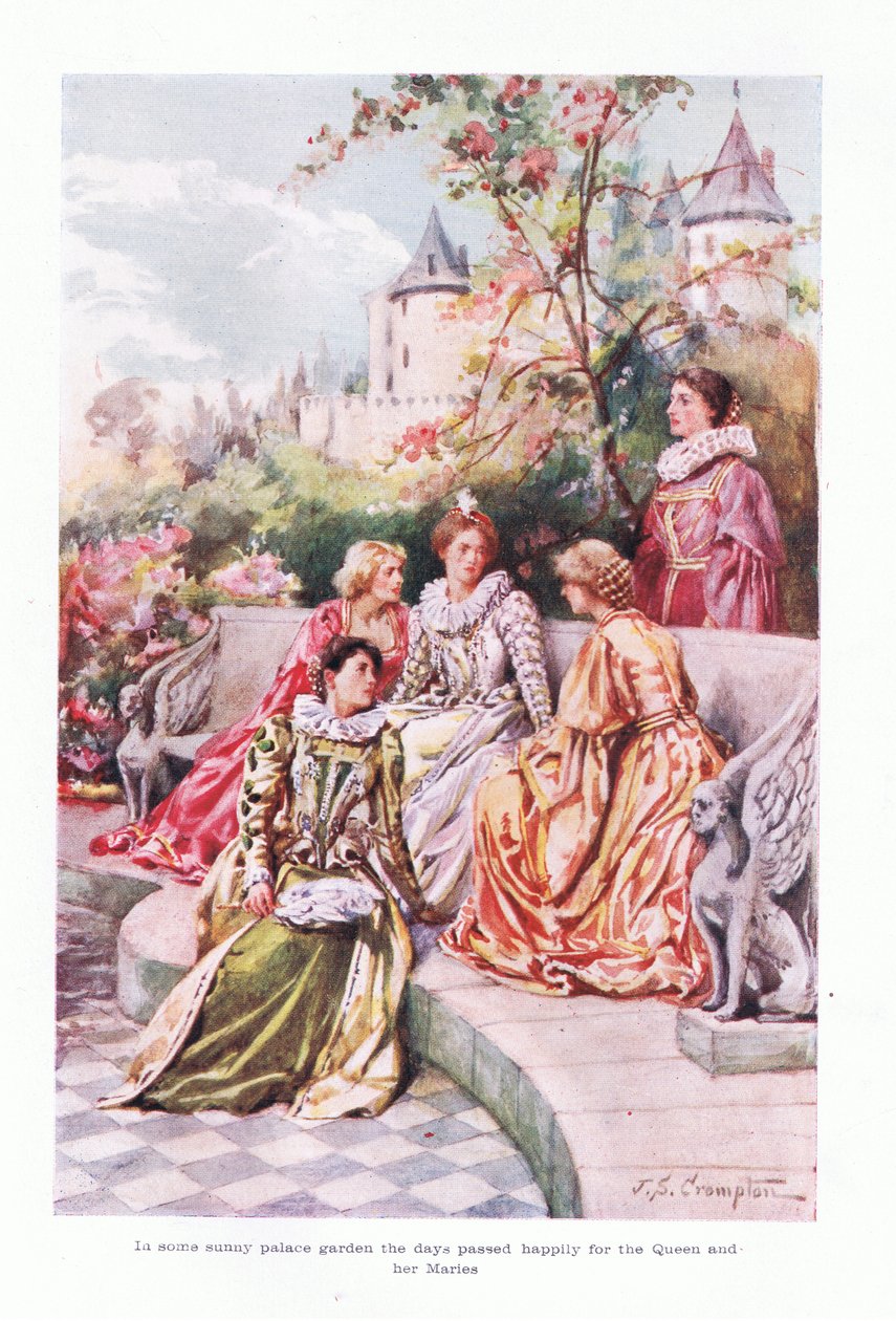 In some sunny palace garden the days passed happily for the queen and her helpers 作者 詹姆斯·肖·克朗普顿