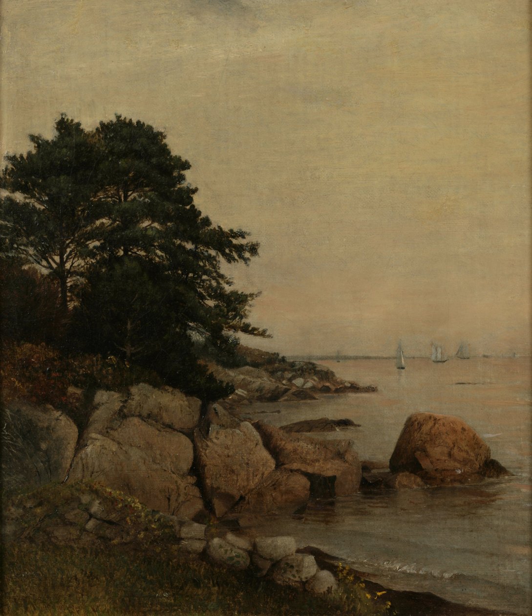 贝弗利岩石，约 1860 年（布面油画） 作者 詹姆斯·苏伊丹