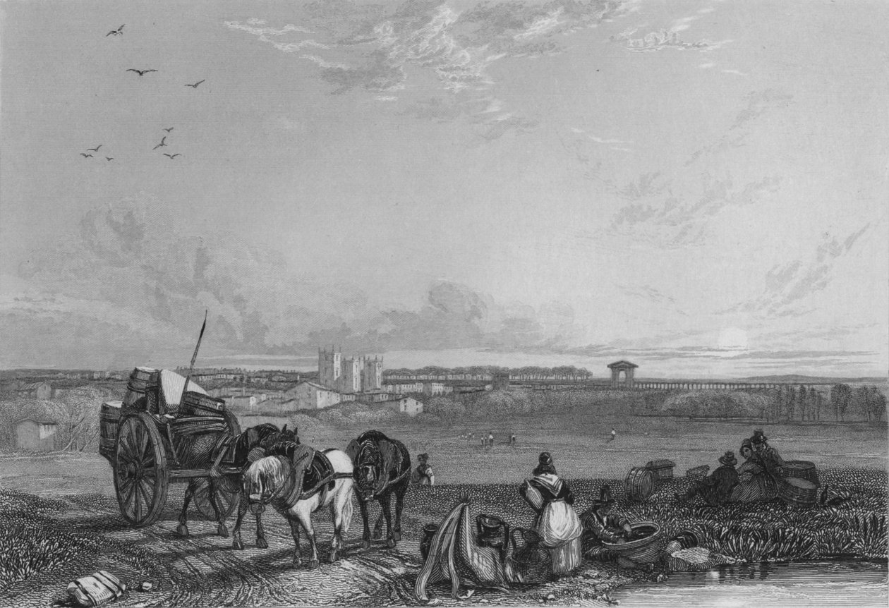 法国蒙彼利埃，1838年。 作者 詹姆斯·蒂比兹·威尔莫尔