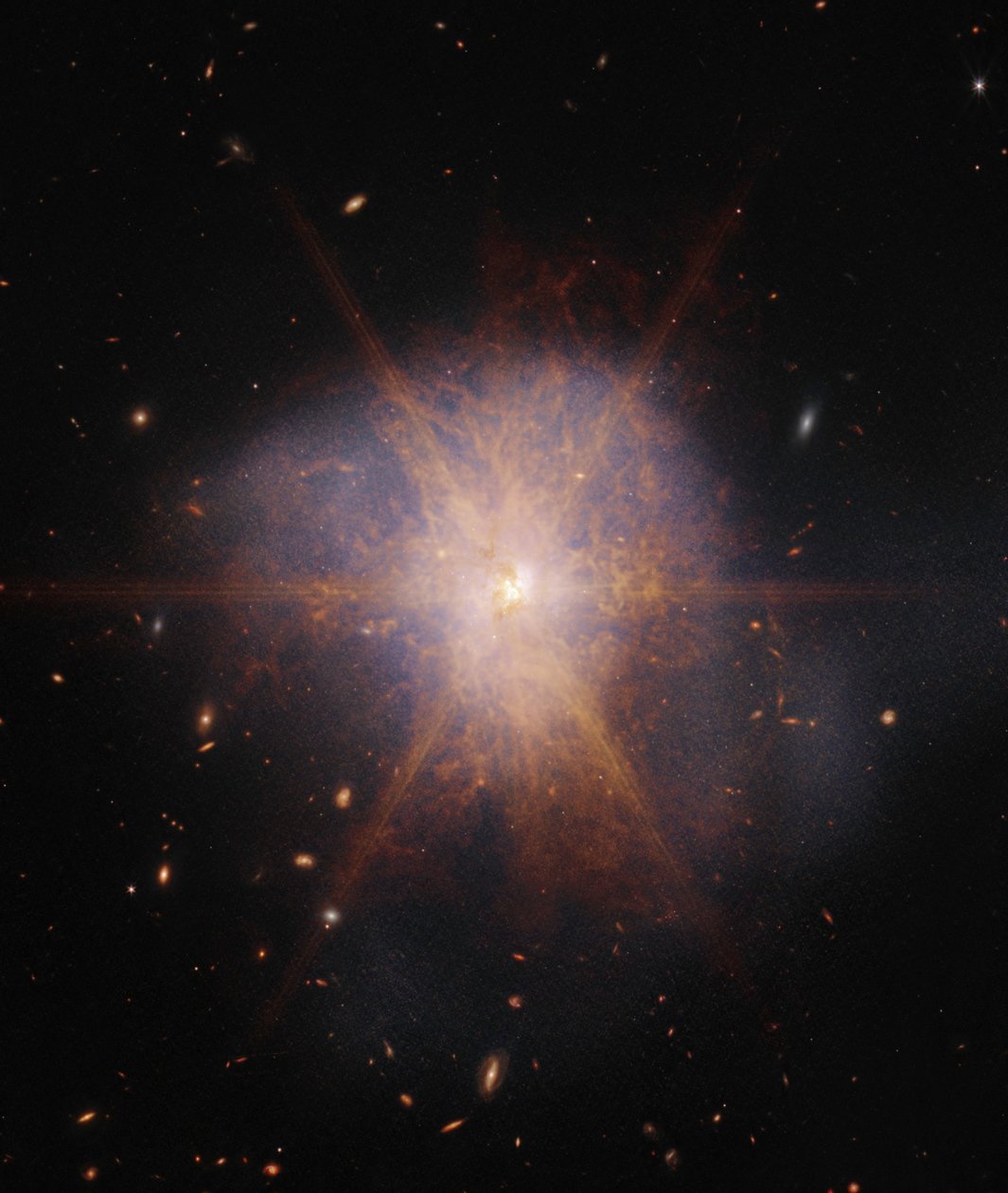 Arp 220（NIRCam 和 MIRI 图像） 作者 詹姆斯韦伯太空望远镜 (NASA)