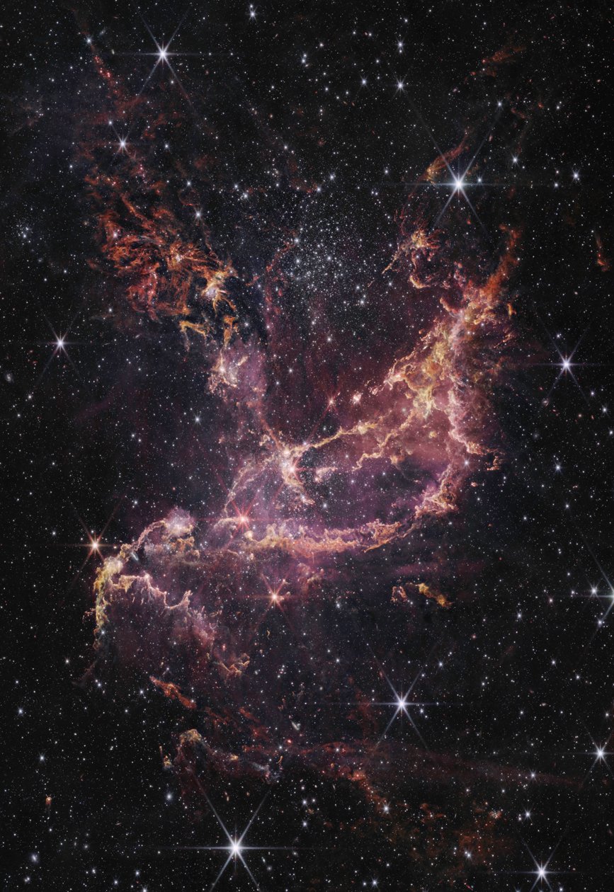 NGC 346（近红外相机图像） 作者 詹姆斯韦伯太空望远镜 (NASA)