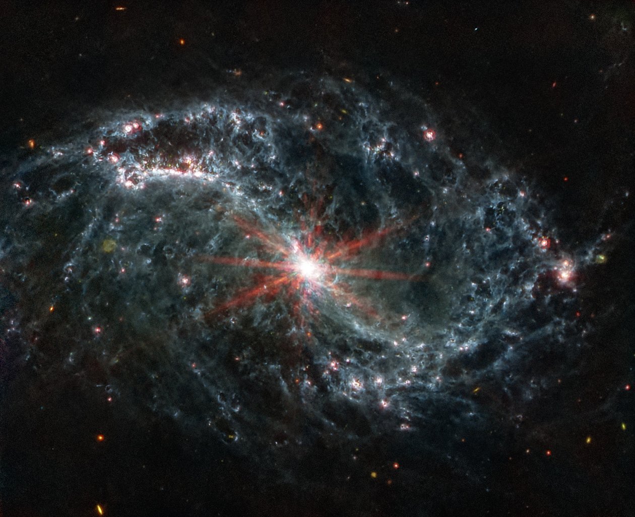 NGC 7496 (MIRI Image) 作者 詹姆斯韦伯太空望远镜 (NASA)