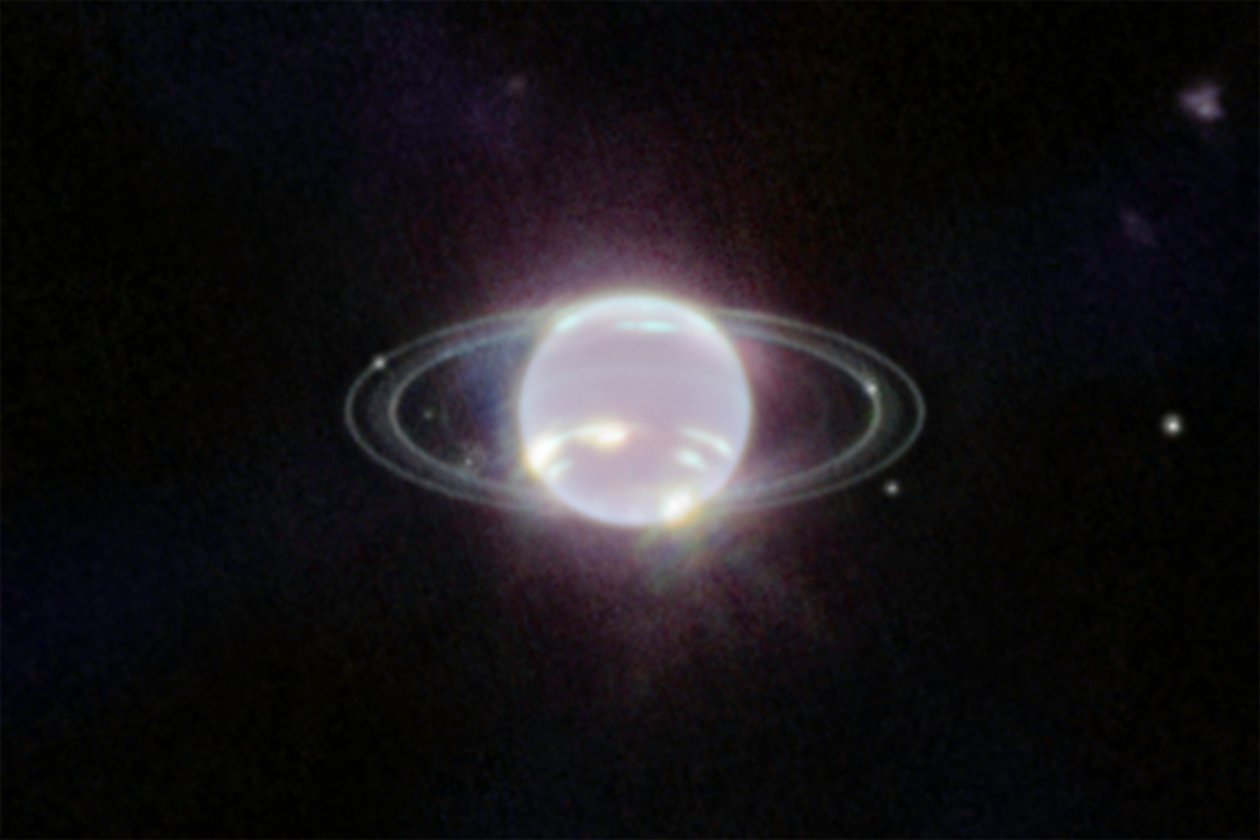 海王星特写（NIRCam） 作者 詹姆斯韦伯太空望远镜 (NASA)
