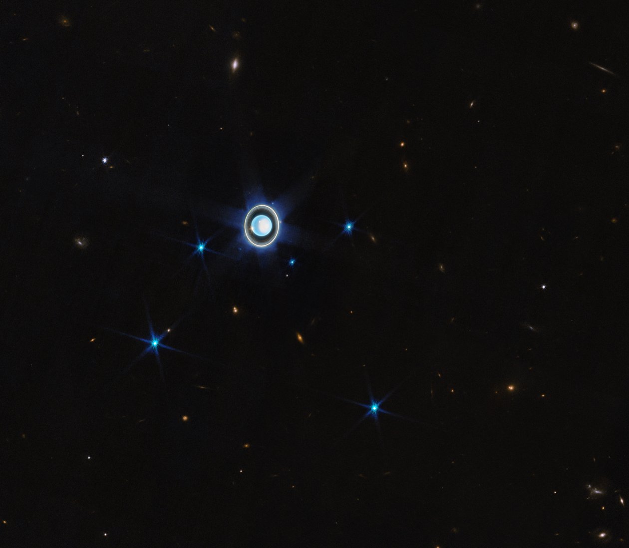 天王星（NIRCam 罗盘图像） 未注明 作者 詹姆斯韦伯太空望远镜 (NASA)