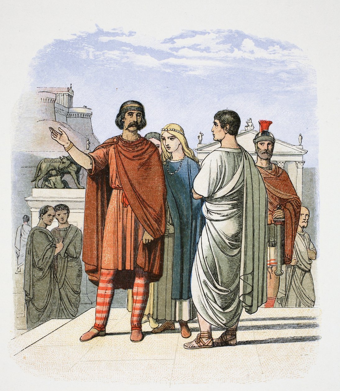 Caractacus in Rome, 52 1864.   作者 詹姆斯·威廉·埃德蒙·道尔
