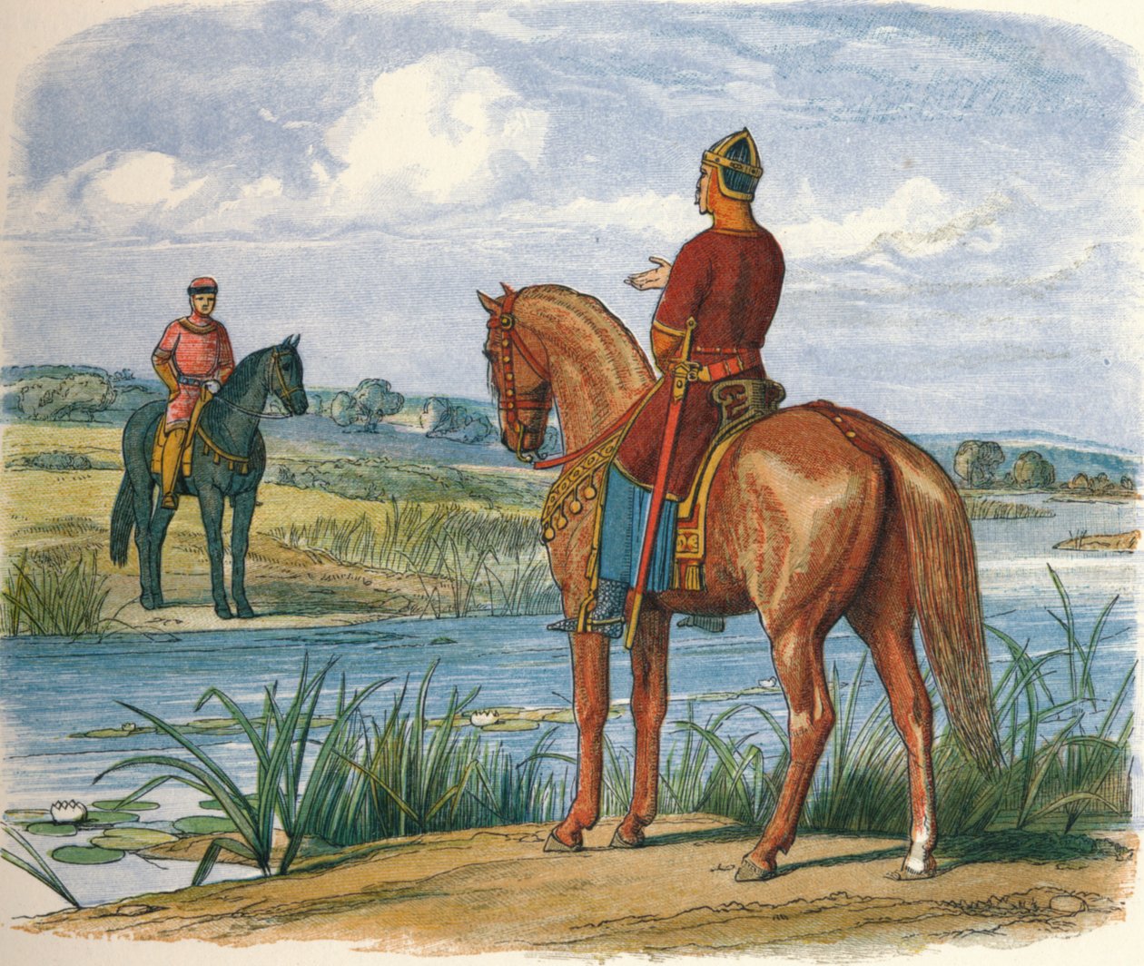 亨利和斯蒂芬在泰晤士河上交流，1153年1864年 作者 詹姆斯·威廉·埃德蒙·道尔