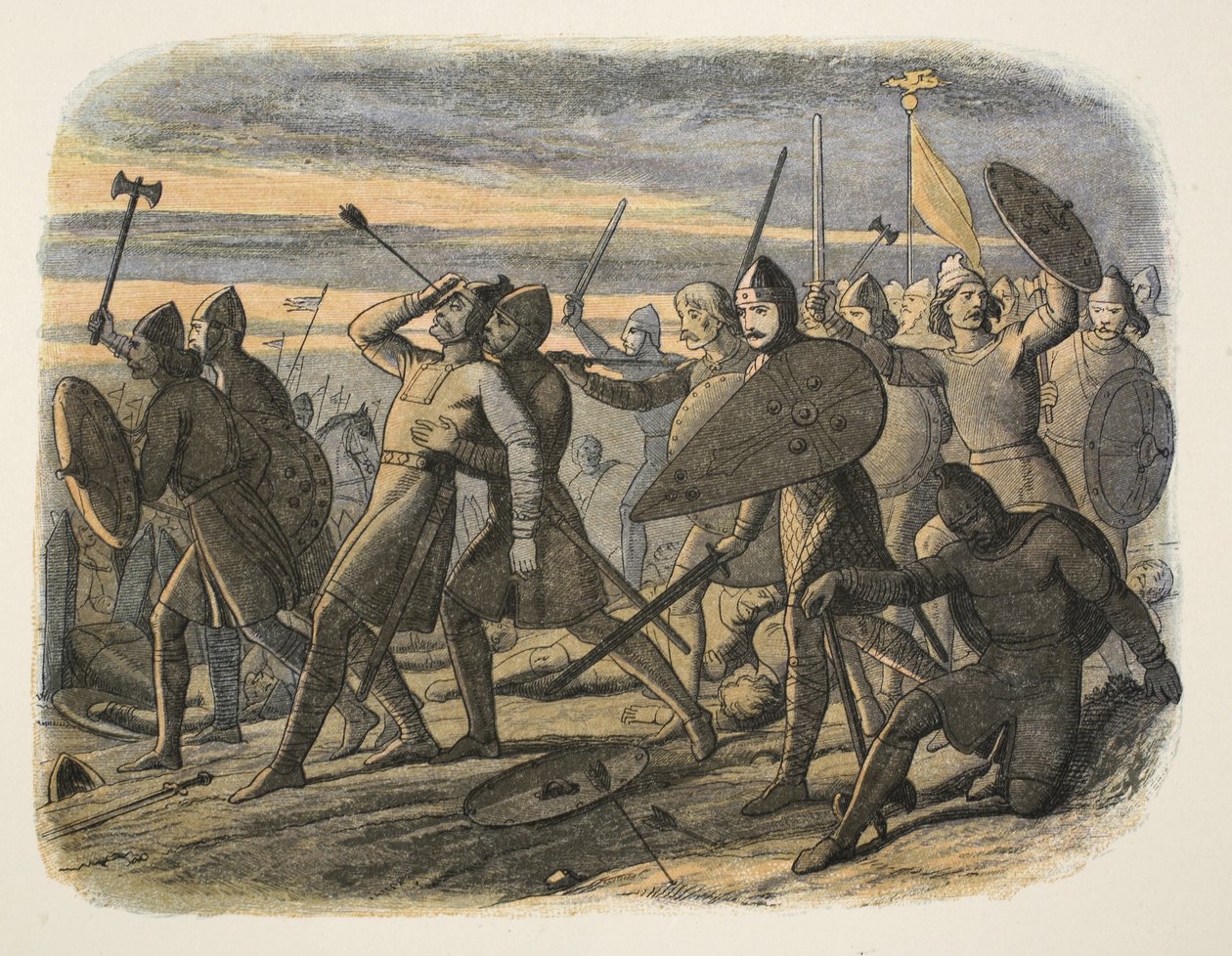 哈罗德二世在1066年黑斯廷斯战役中的死亡，从公元前55年英国纪事报到公元1485年，酒吧。伦敦，1863年 作者 詹姆斯·威廉·埃德蒙·道尔