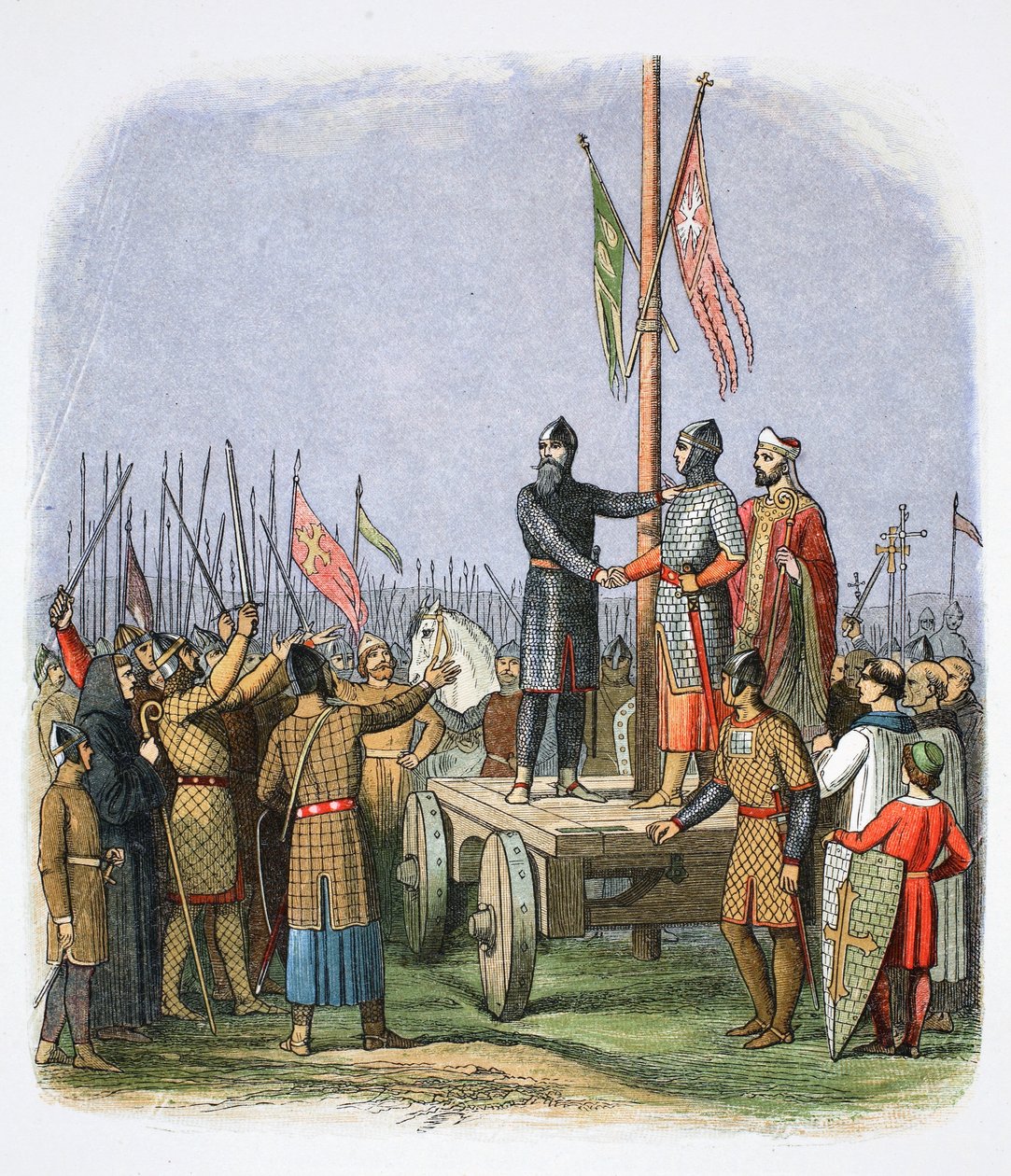 沃尔特-艾斯佩克的宣誓，约克郡诺萨勒顿附近的考顿摩尔，1138年，1864年 作者 詹姆斯·威廉·埃德蒙·道尔