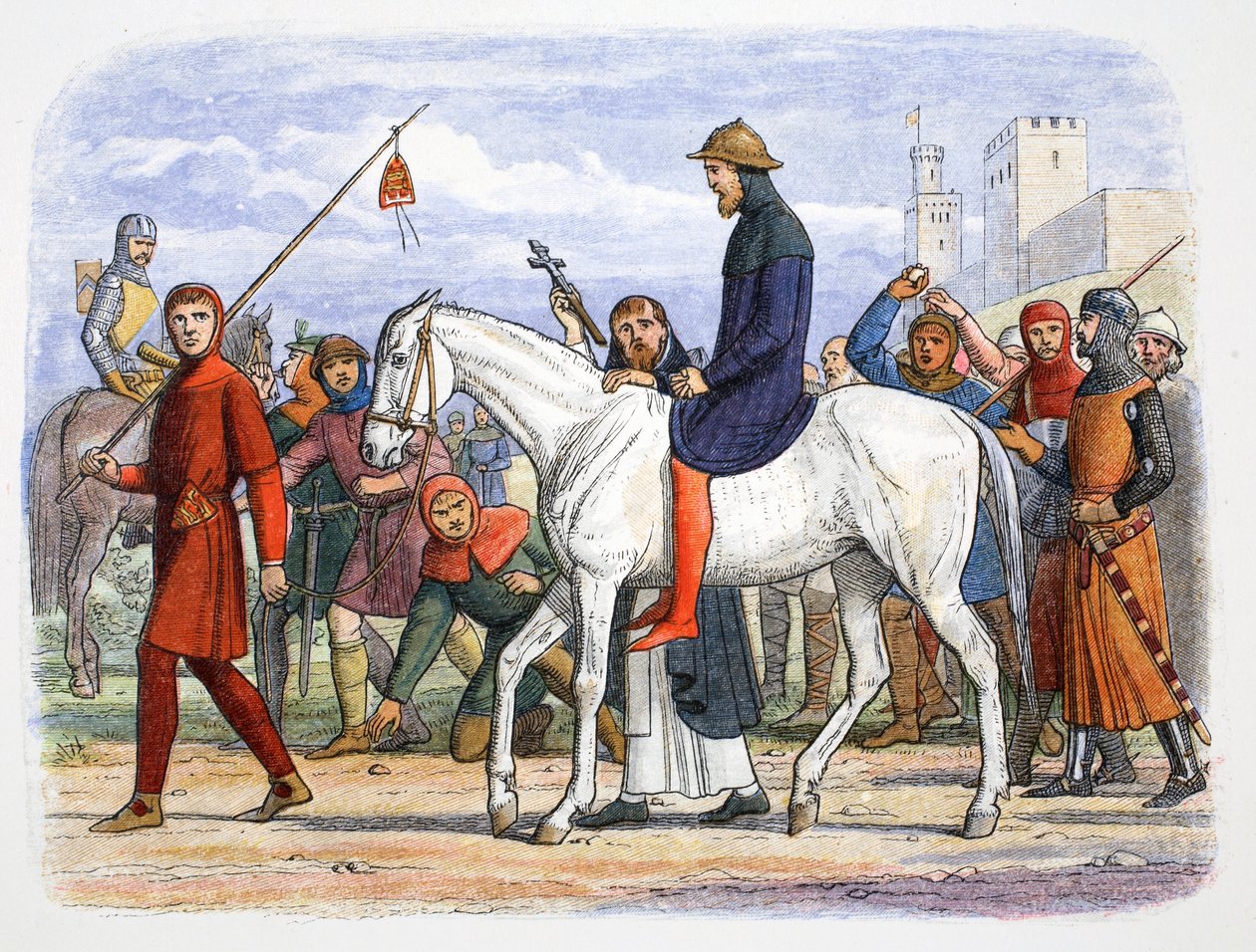 兰开斯特伯爵托马斯被带去执行死刑，约克郡庞特弗莱克，1322年，1864年 作者 詹姆斯·威廉·埃德蒙·道尔
