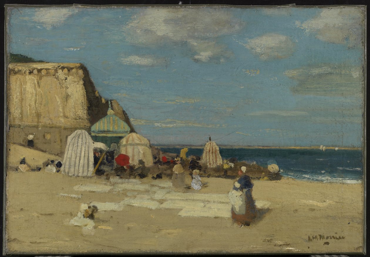 The Beach，St。Malo，c.1900 作者 詹姆斯·威尔逊·莫里斯