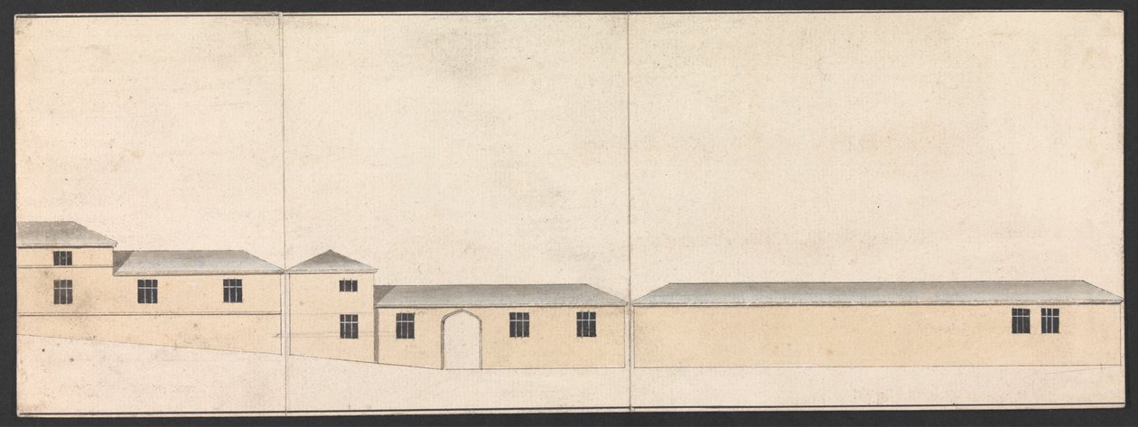 Cobham Hall, Kent: Elevation of Stables   1436920   zh       chinese Successfully Translated  Original: View of the Hospital Saint-Louis in Paris from canal Saint-Martin, Paris Drawing by Gustave Fraipont (1849-1923) from Saint-Juirss “” La seine a travers 作者 詹姆斯·怀亚特