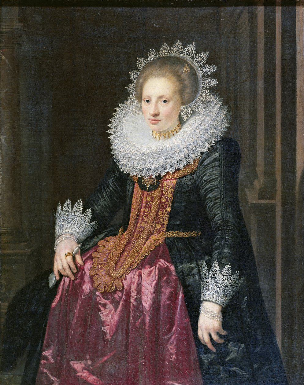 夫人Vrijdags van Vollehoven，1620 作者 扬·安托尼斯（Jan Anthonisz）。范拉维斯汀
