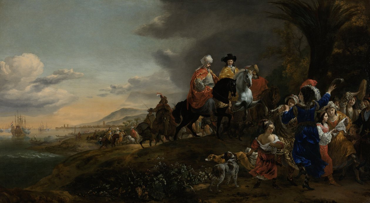 荷兰大使在前往伊斯法罕的途中，1653-59 作者 Jan Baptist Weenix
