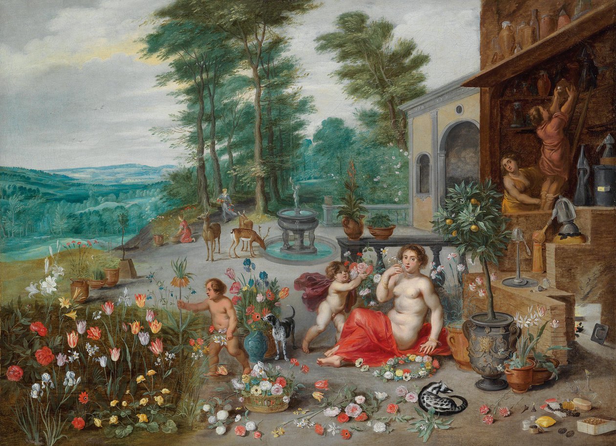 嗅觉的寓言 作者 扬·布鲁格（Jan Brueghel）
