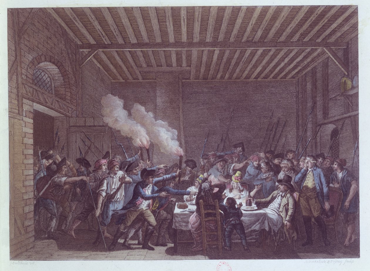 1791年6月22日路易十六（1754-93）在Varennes逮捕 作者 扬·布特胡斯（Jan Bulthuis）