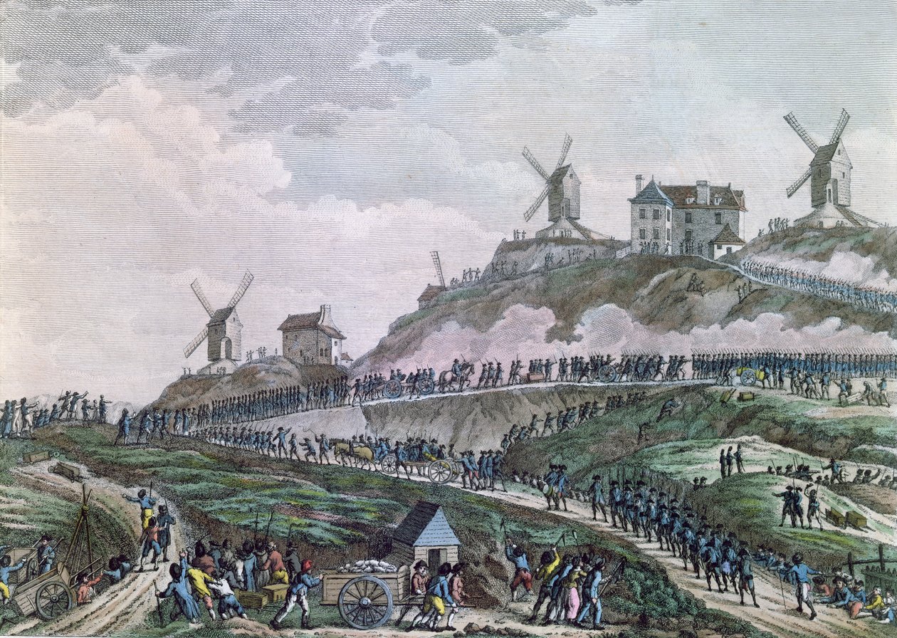 1789年7月15日，1796年，巴黎人民将大炮拖向蒙马特 作者 扬·布特胡斯（Jan Bulthuis）