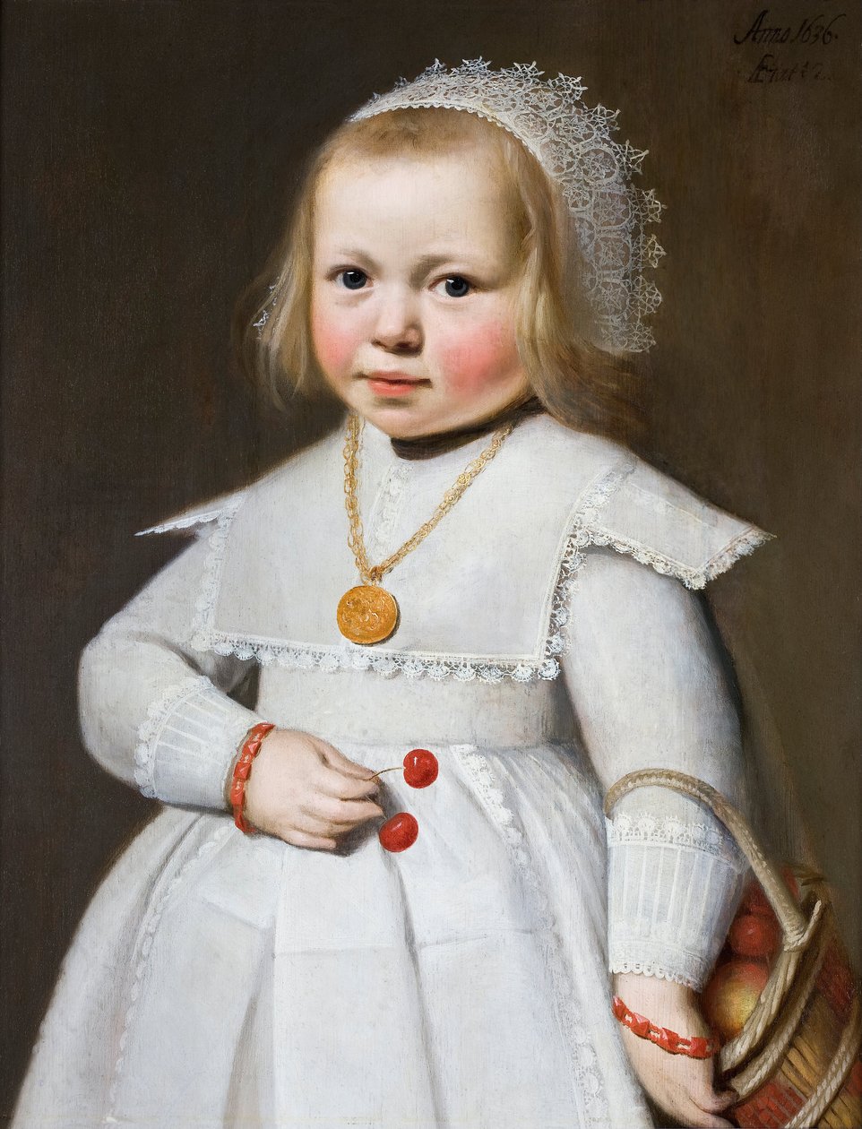 一个两岁的女孩的画像 作者 扬·科尼利斯·范·洛恩（Jan Cornelisz van Loenen）