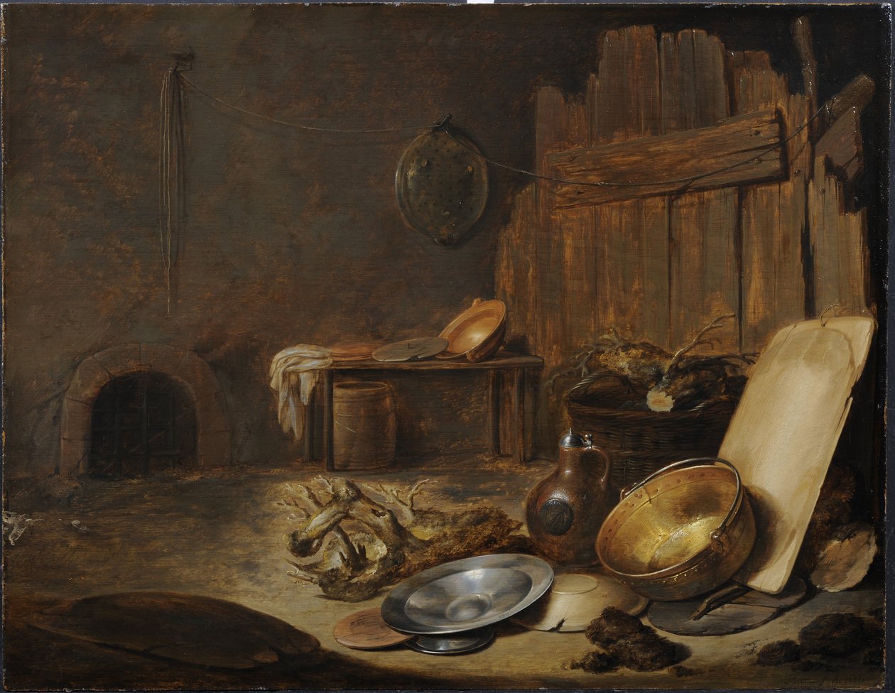 谷仓里的静物 作者 扬·戴维兹·德·海姆（Jan Davidsz de Heem）