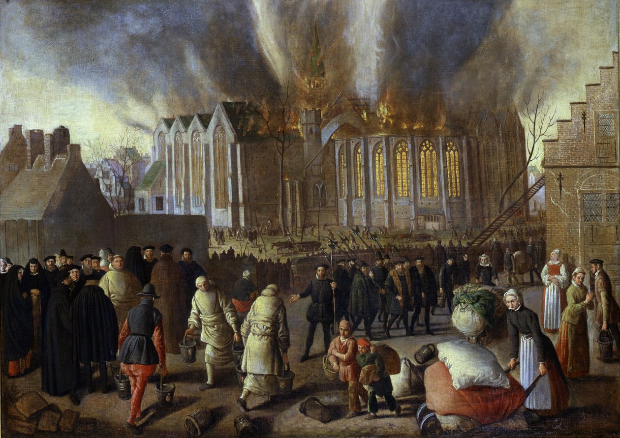 1568年，多德雷赫特的Nieuwkerk着火了 作者 扬·杜迪金