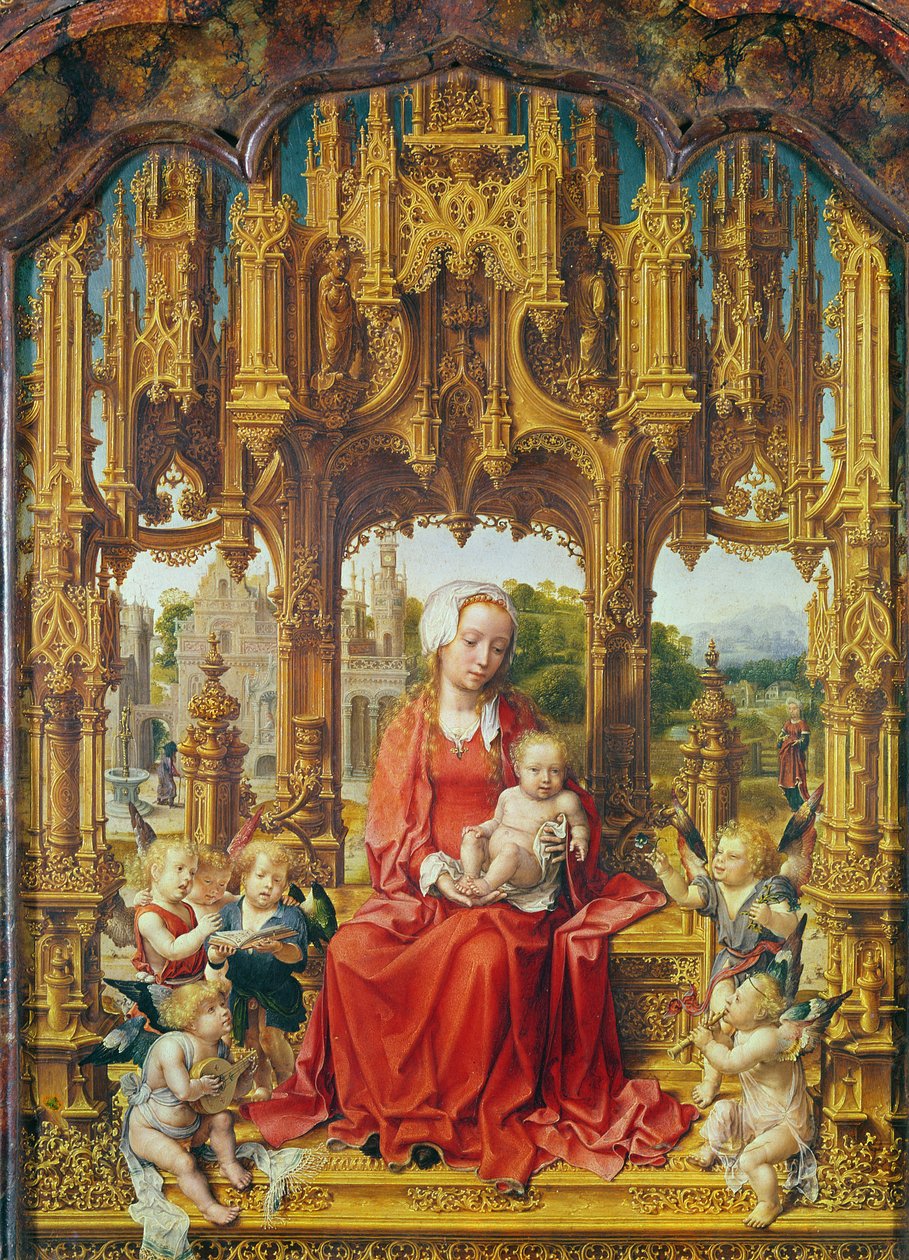Malvagna Triptych的中央小组，c.1513-15 作者 扬·高萨特（Jan Gossaert）