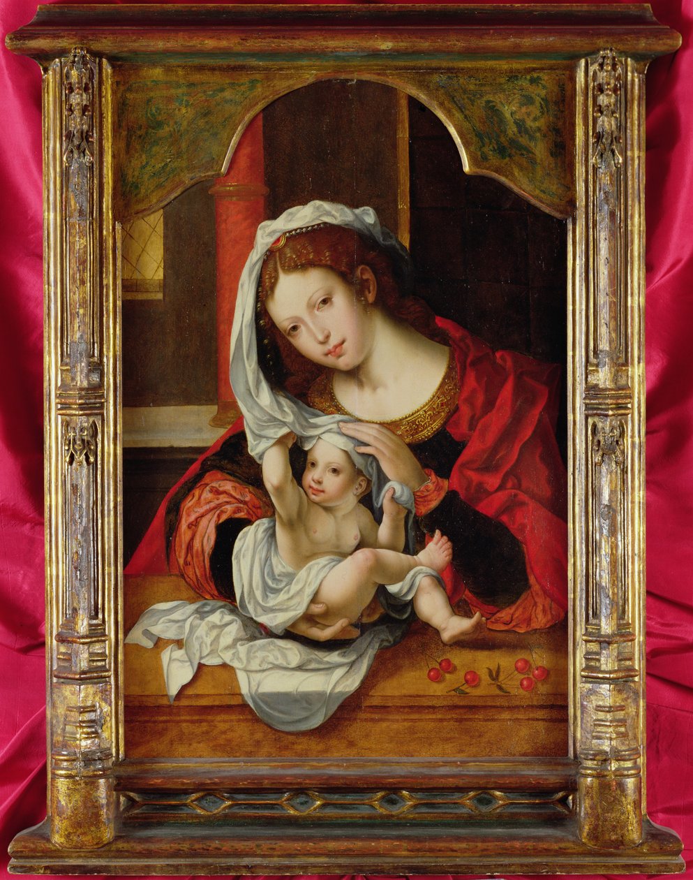 樱桃的麦当娜 作者 扬·高萨特（Jan Gossaert）