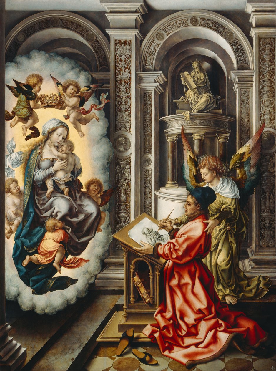 圣路加画麦当娜 作者 扬·高萨特（Jan Gossaert）