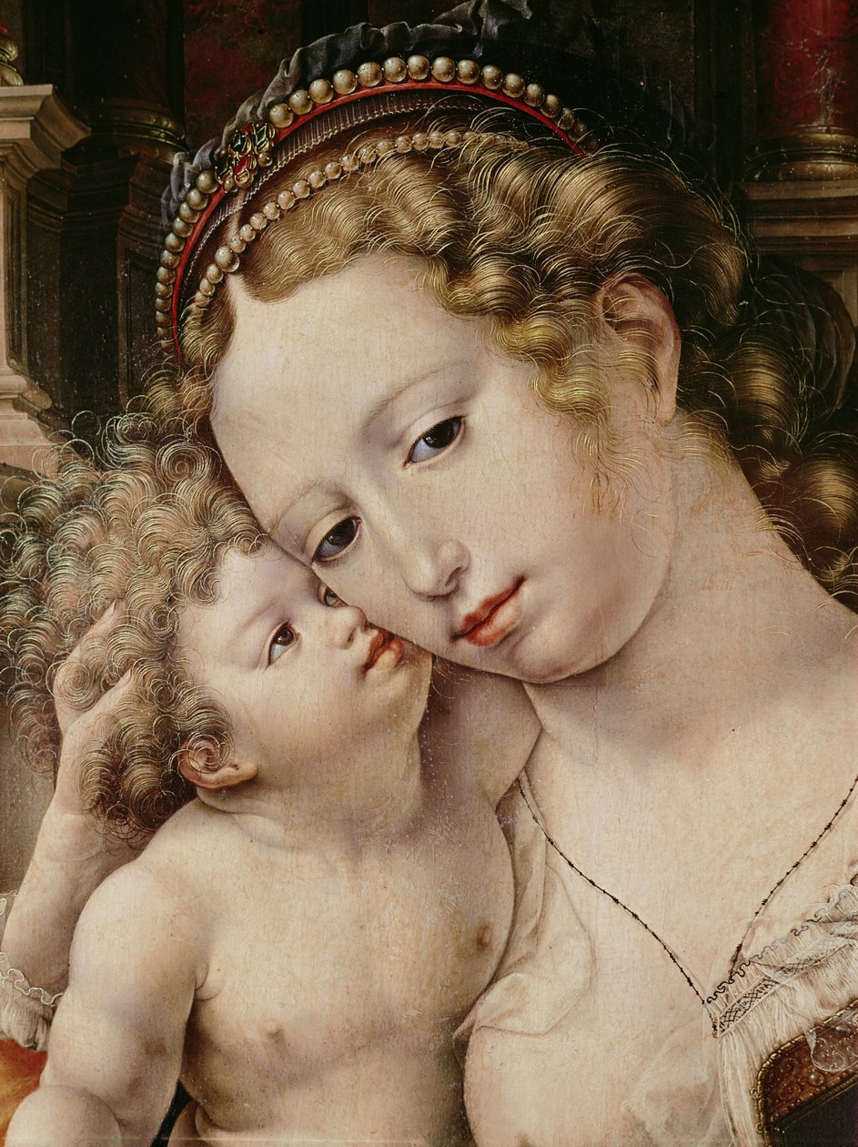 处女与儿童（细节498718） 作者 扬·高萨特（Jan Gossaert）