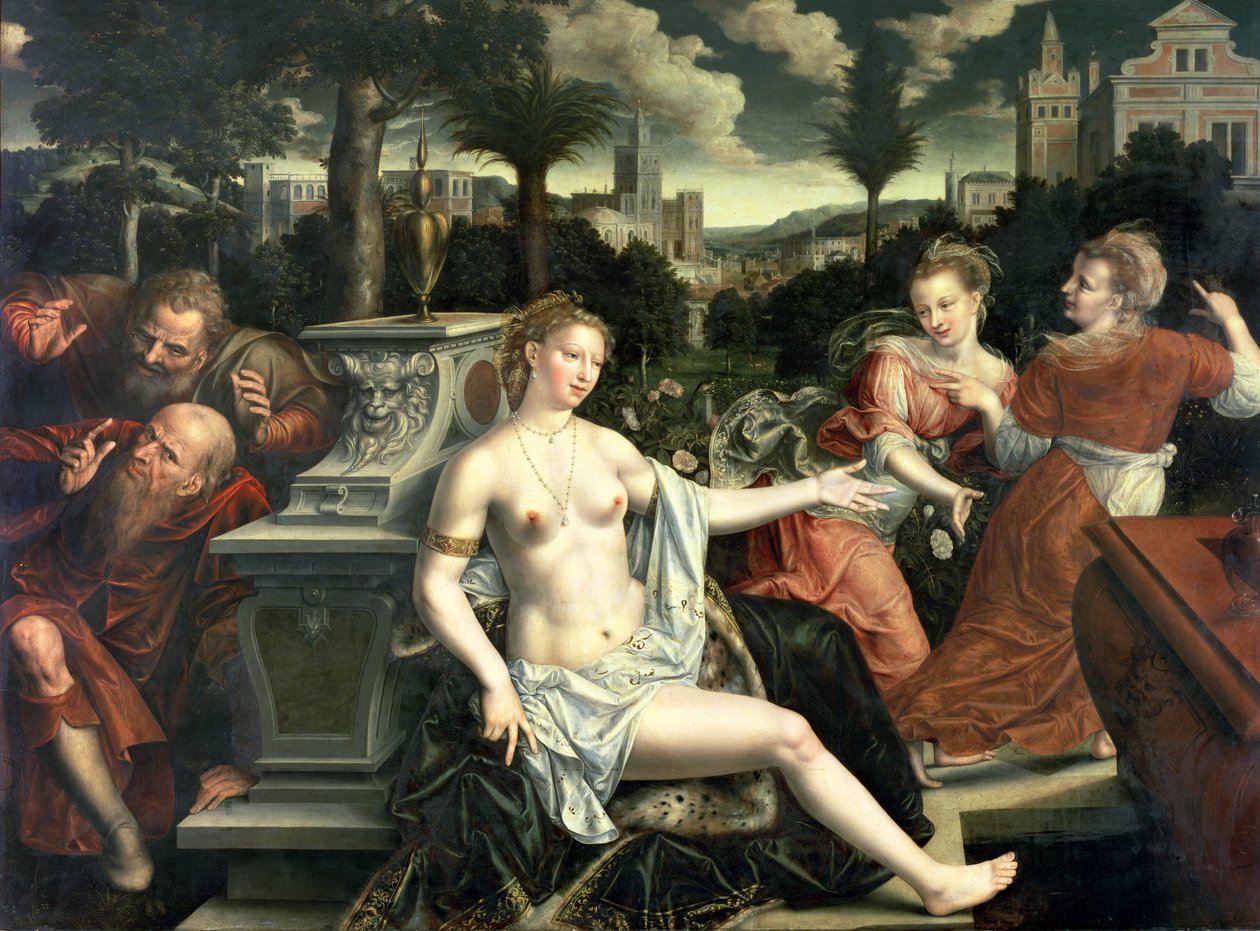 苏珊娜和长老，1567年 作者 Jan Massys或Metsys