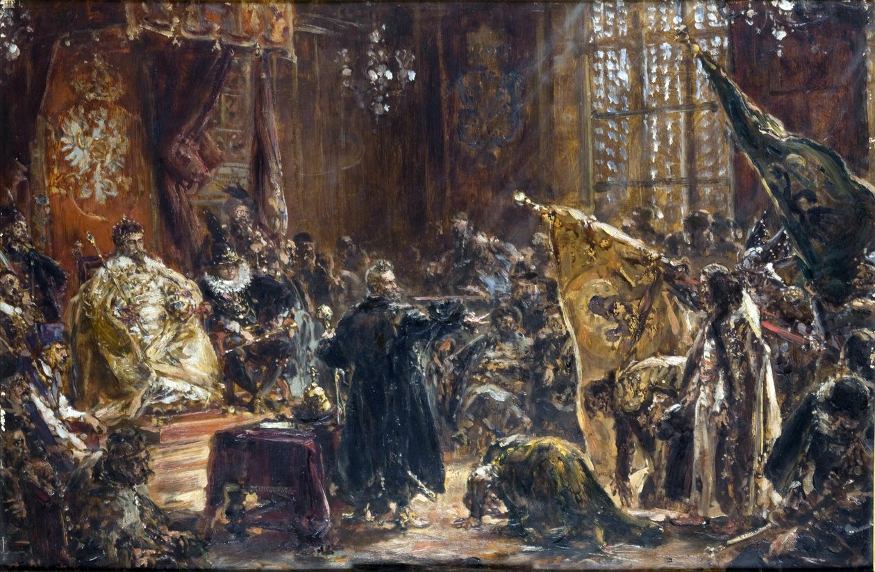 Zólkiewski带来的俄罗斯沙皇Vasili IV Shuyski 作者 扬·阿洛伊兹·马捷科