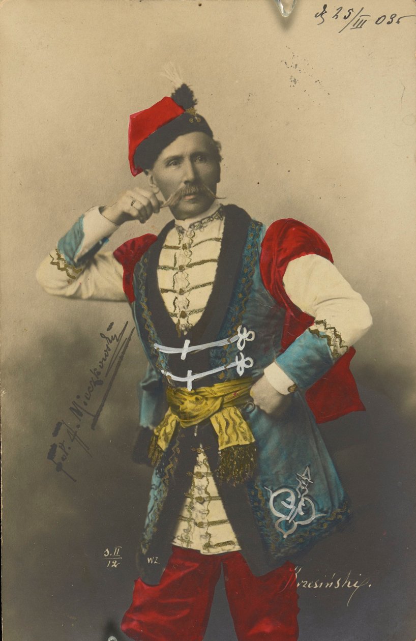 FeliksKrzesiński（Felix Kschessinsky）穿着芭蕾舞服装到Mazurka 作者 扬·米茨科夫斯基
