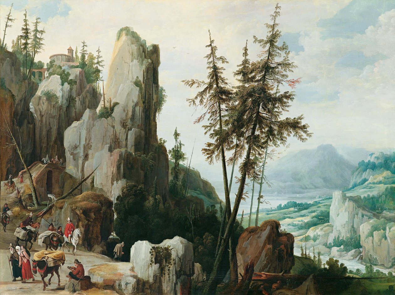 与旅行者的岩石风景 作者 扬·泰伦斯