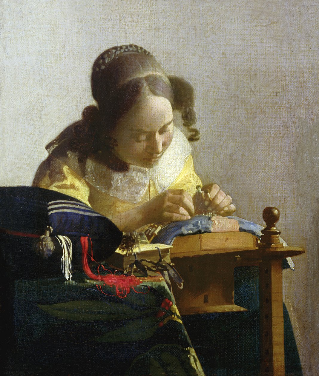 Lacemaker，1669-70 作者 扬·维米尔·范·代尔夫特