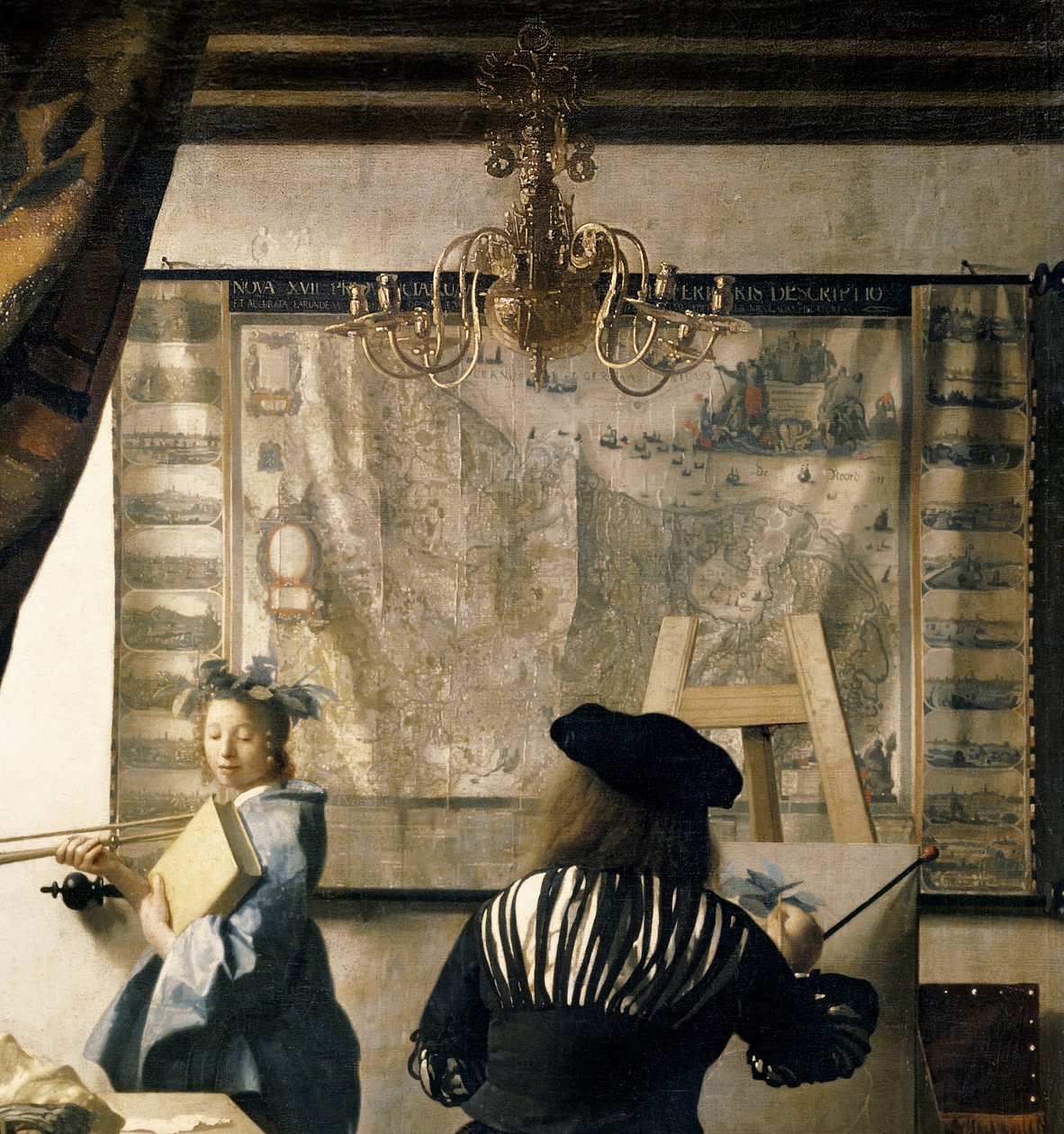 艺术家工作室，c.1665-66油画布细节408 作者 扬·维米尔·范·代尔夫特