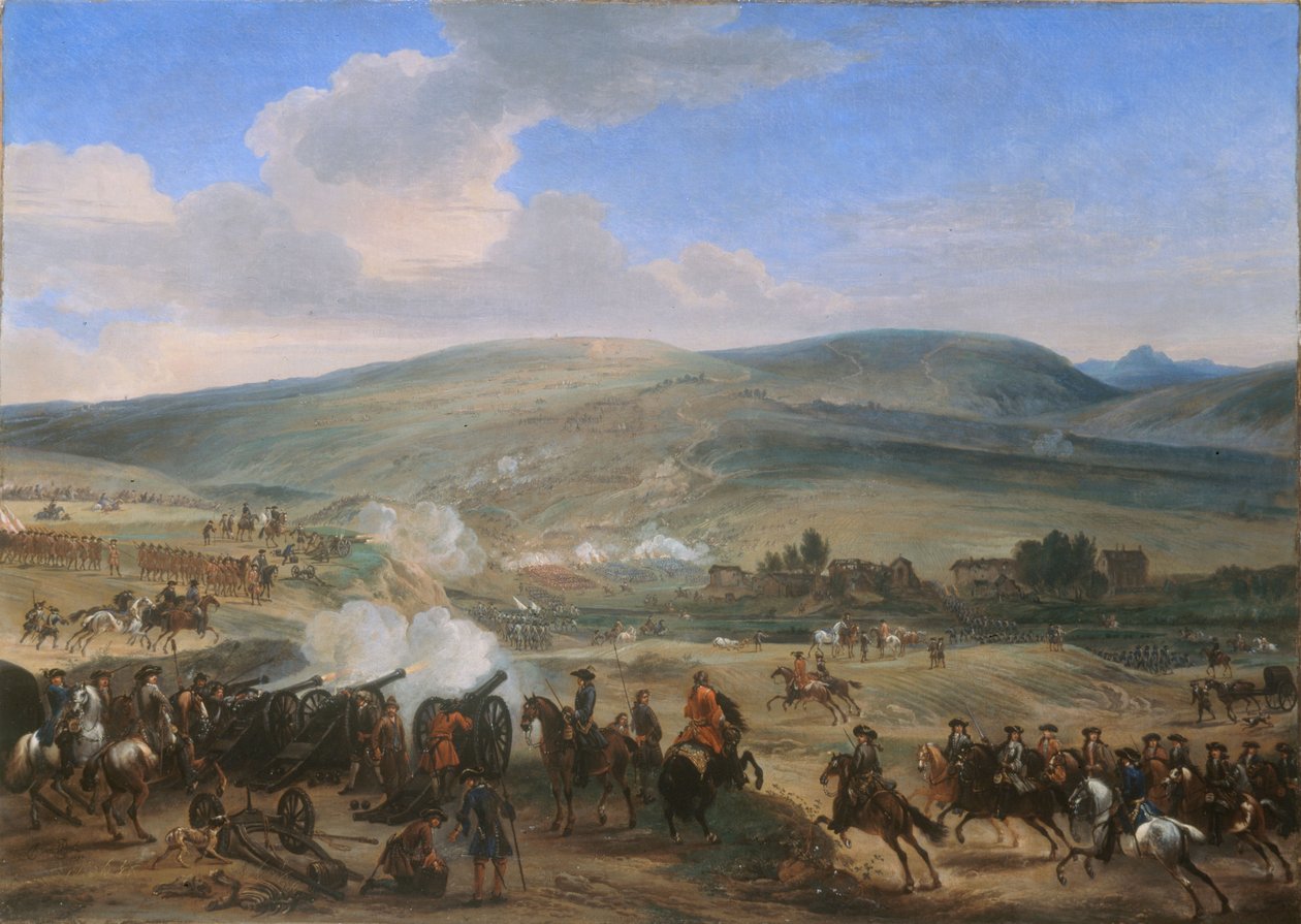 博伊恩战役于1690年7月12日，1690年 作者 扬·威克（Jan Wyck）