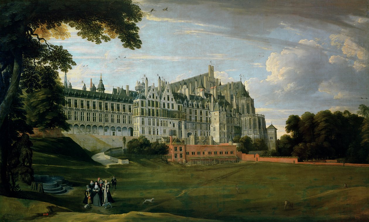 Infanta Isabella Clara Eugenia（1556-1663）在布鲁塞尔宫殿中漫步 作者 简·布鲁格尔·扬