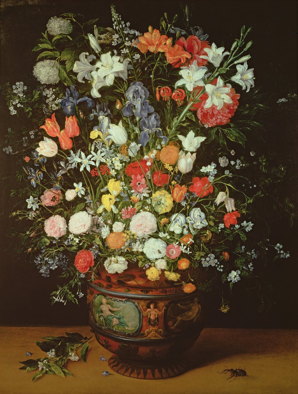 花静物画在花瓶的 作者 扬·布鲁格（Jan Brueghel）