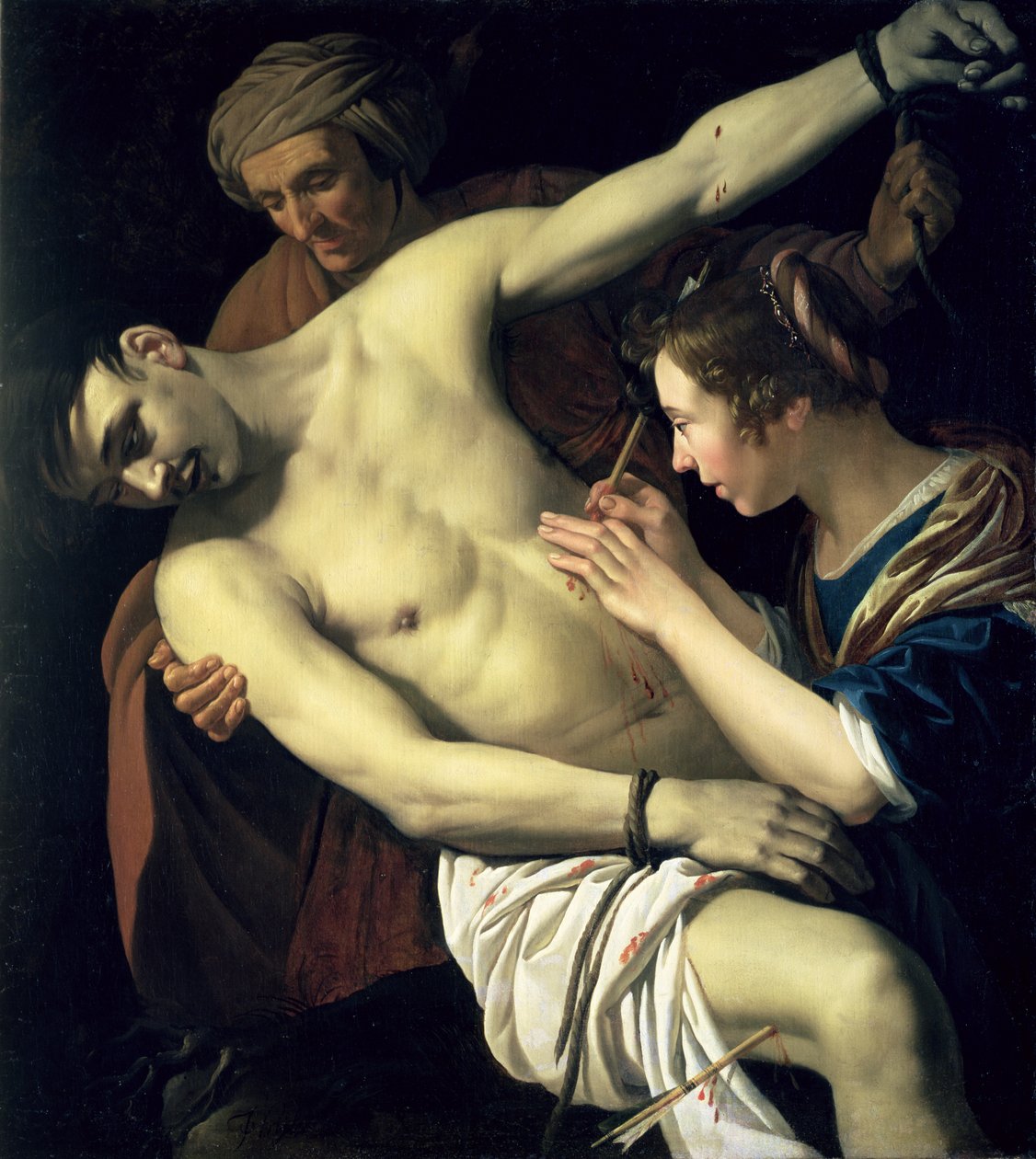 圣塞巴斯蒂安和圣艾琳，1624年 作者 Jan van Bijlert或Bylert