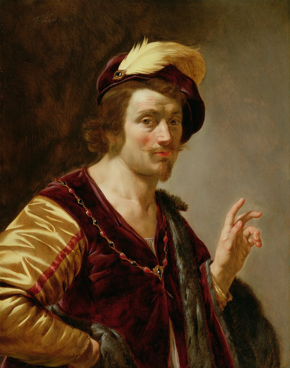 Betrothal：The Groom，c.1630（对42408） 作者 Jan van Bijlert或Bylert